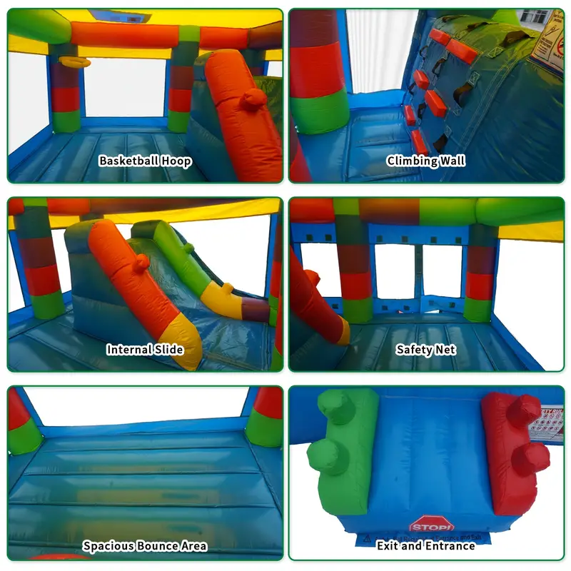 Building Blocks Theme Bounce House - Detail