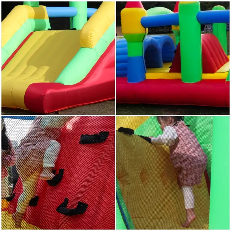 Inflatable Bounce House with Obstacles - Side