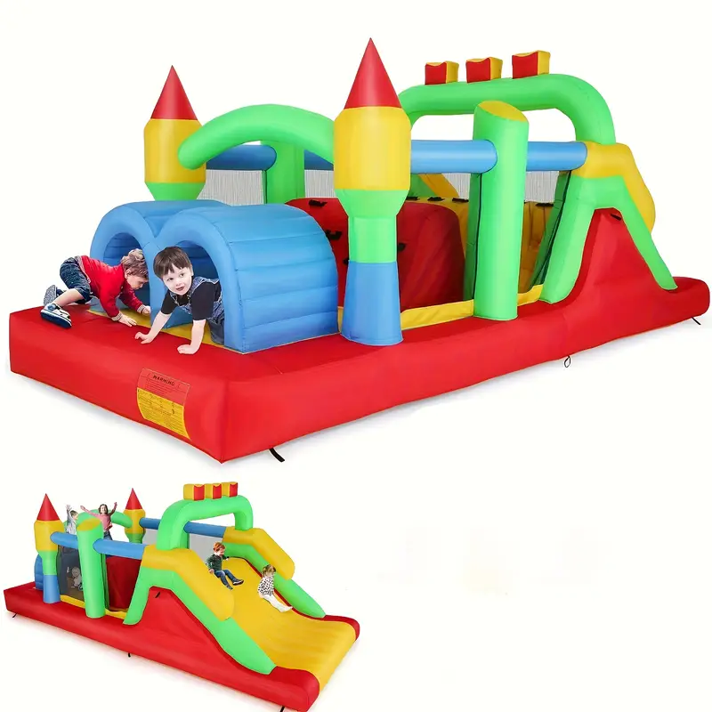 Inflatable Bounce House with Obstacles - Front